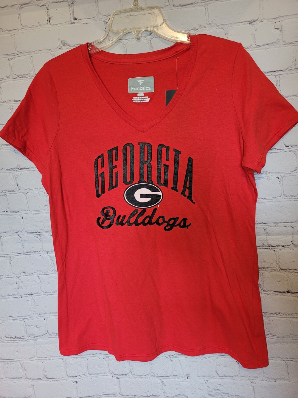 New Large Red Short Sleeve Georgia Bulldogs Tee Shirt